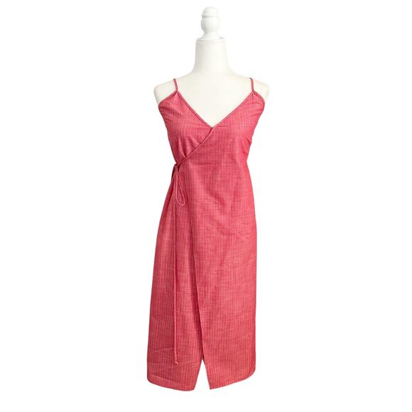 Reformation Wrap Midi Dress Small Red - Picture 2 of 8